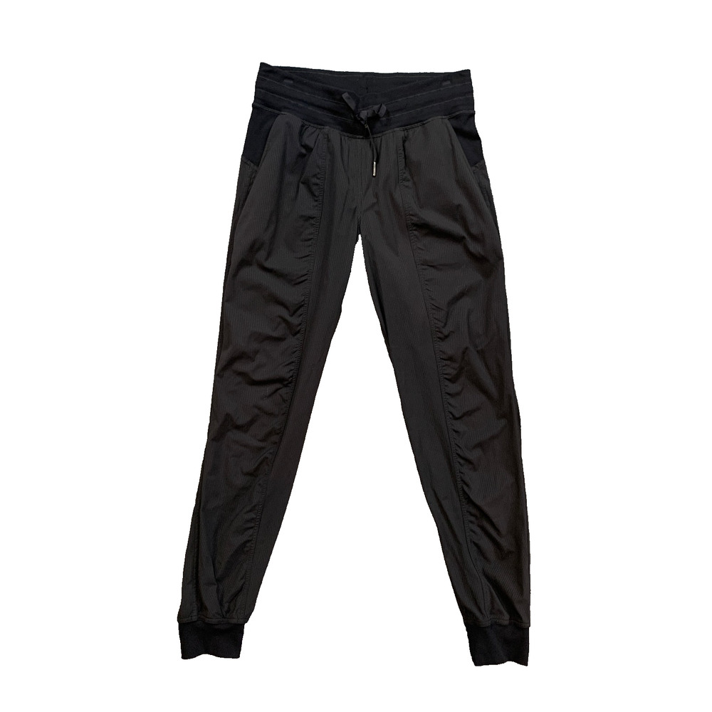 Lululemon Jogger Womens 6 Black Dance Studio Mid Rise Ruched Drawstring Pants